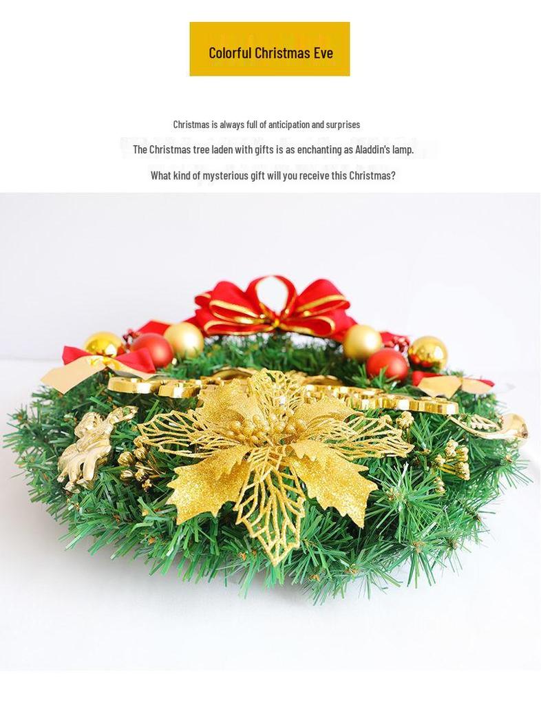 Рождественский венок кольцо из ротанга: 50/60/80СМ Подвеска на дверь и 2,7М Ротанговая гирлянда для украшения дерева/окна
