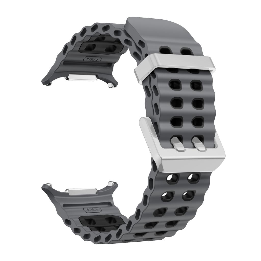 Galaxy Watch Ultra Marine Band Accessories Silicone Sport Bracelet correa For Samsung Galaxy Watch 7 Ultra 47mm Original Strap