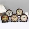 Hangable Desk Quartz Clock Retro Mechanical Clock Reliable Battery Alarm Clock Table