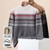 Hengyuanxiang Men's Striped Pure Wool Sweater