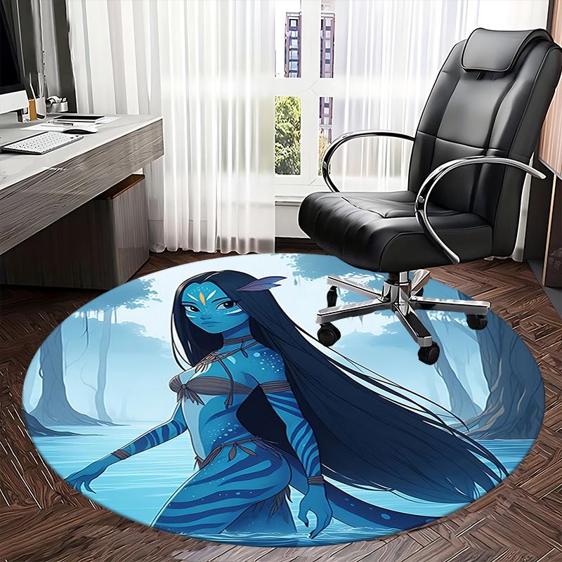 Коврик под стул в стиле Аватара - Круглый ковер для домашнего декора, офиса, гостиной, спальни, идея для подарка0256b