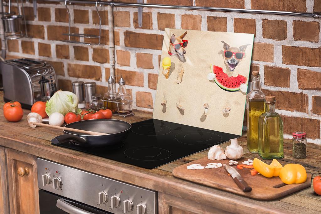 Glass stovetop protector 50x52 Dog