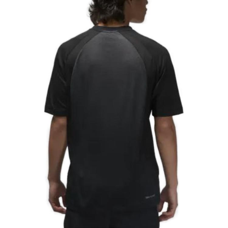 Jordan Dri-FIT Logo Print Round Neck Raglan Sleeve Mesh Breathable Short Sleeve T-Shirt Men Tops Black DZ0576-010