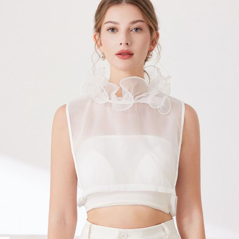 Vintage Lapel Fake Collar Female Detachable Shirt False Collar for Women Blouse Sweater Lapel Top Clothing Accessories