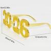 2026 Номер Очки 2026 Счастливого Года Очки Бриллиантовые Блестящие Солнцезащитные Очки Косплей Реквизит Украшение для Рождественской Вечеринки Смешные Очки
