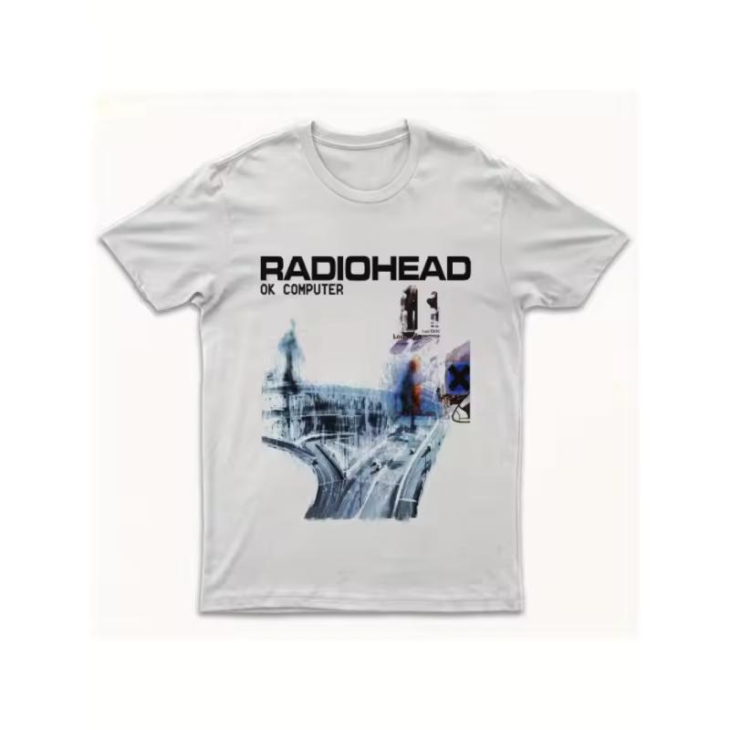 Футболка Radiohead OK Computer (1997) Найджел Годрич Колин Гринвуд Том Йорк Мужская и Женская Одна и та же Высококачественная Чистая Хлопковая