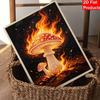 Набор для рисования жемчугом ручной работы «Огненный гриб» DIY Безрамная 3D-картина из бисера на холсте Креативное хобби Домашний декор Подарок