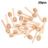 20Pcs Durable Long Stick Honey Stir High Quality Bar Mixing Handle Jar Spoon Practical Wood Dipper Honey Kitchen Accessories