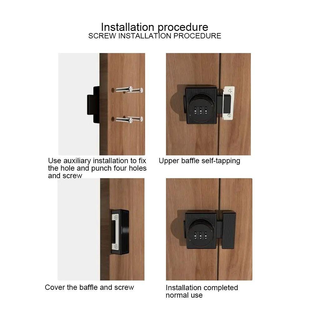 Сейф с паролем для ящика, 3-значный кодовый замок, прочный дверной шкаф с паролем