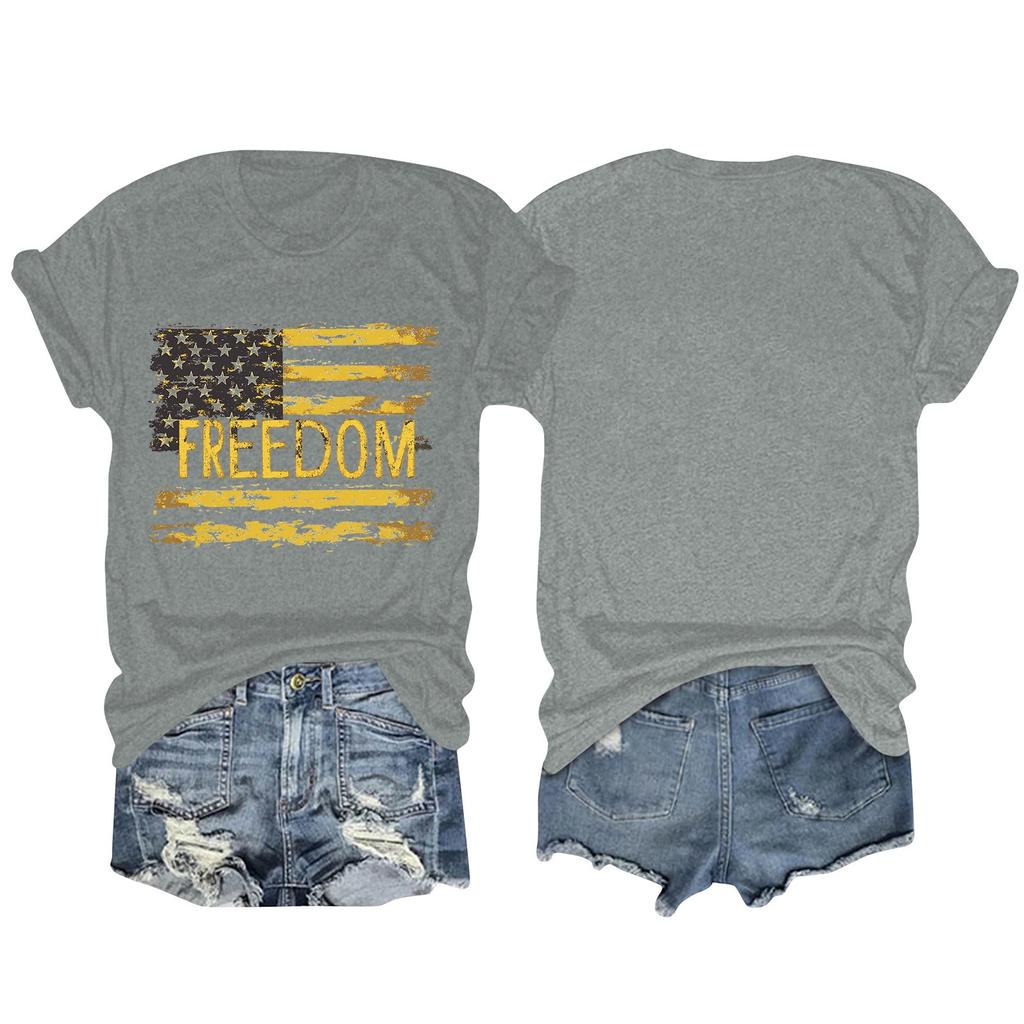 Женская мода больших размеров с принтом в стиле винтаж LA, повседневный топ с короткими рукавами