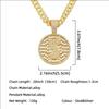 Dollar Round Brand Hollowed Out Pendant Cuban Chain Necklace Men's Cool Overbearing Exaggerated Accessories