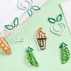 4PCS/lot Creative Kawaii Cute Vegetables Carrot Bean-shaped Metal Paper Clip Bookmark Stationery School Office Supplies