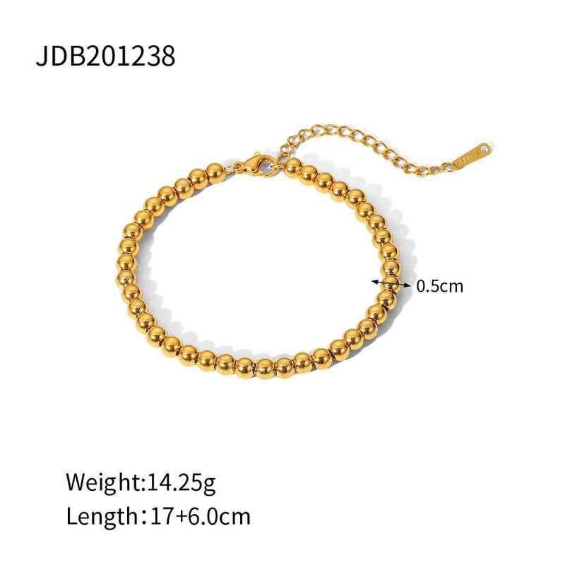 European and American Ins-Style Jewelry Titanium Steel Rhinestone Zircon Gold Simple Stackable Bracelet Plated with 18K Gold That Does Not Fade