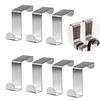 Set of 7 Z-shaped Door Hooks, Suitable for Doors 1.8cm/4cm Wide, Stainless Steel Door Hangers, Easy To Install.