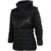 Принт логотипа Slim Fit Теплый пуховик Женская куртка Черный 547828-010