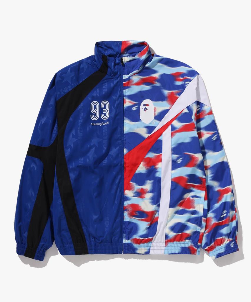 Bape Split Stand Collar Track Jacket (M) Blue
