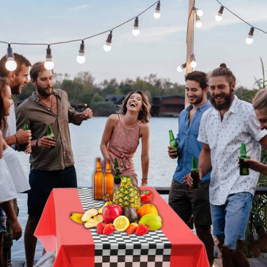 3 шт. скатерть, легкие портативные классические ретро гоночные автомобильные скатерти в стиле для любителей гонок, украшение для вечеринки в честь автомобиля