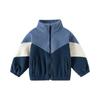 Двусторонняя куртка для мальчиков, Color Block, повседневная, теплая верхняя одежда на осень