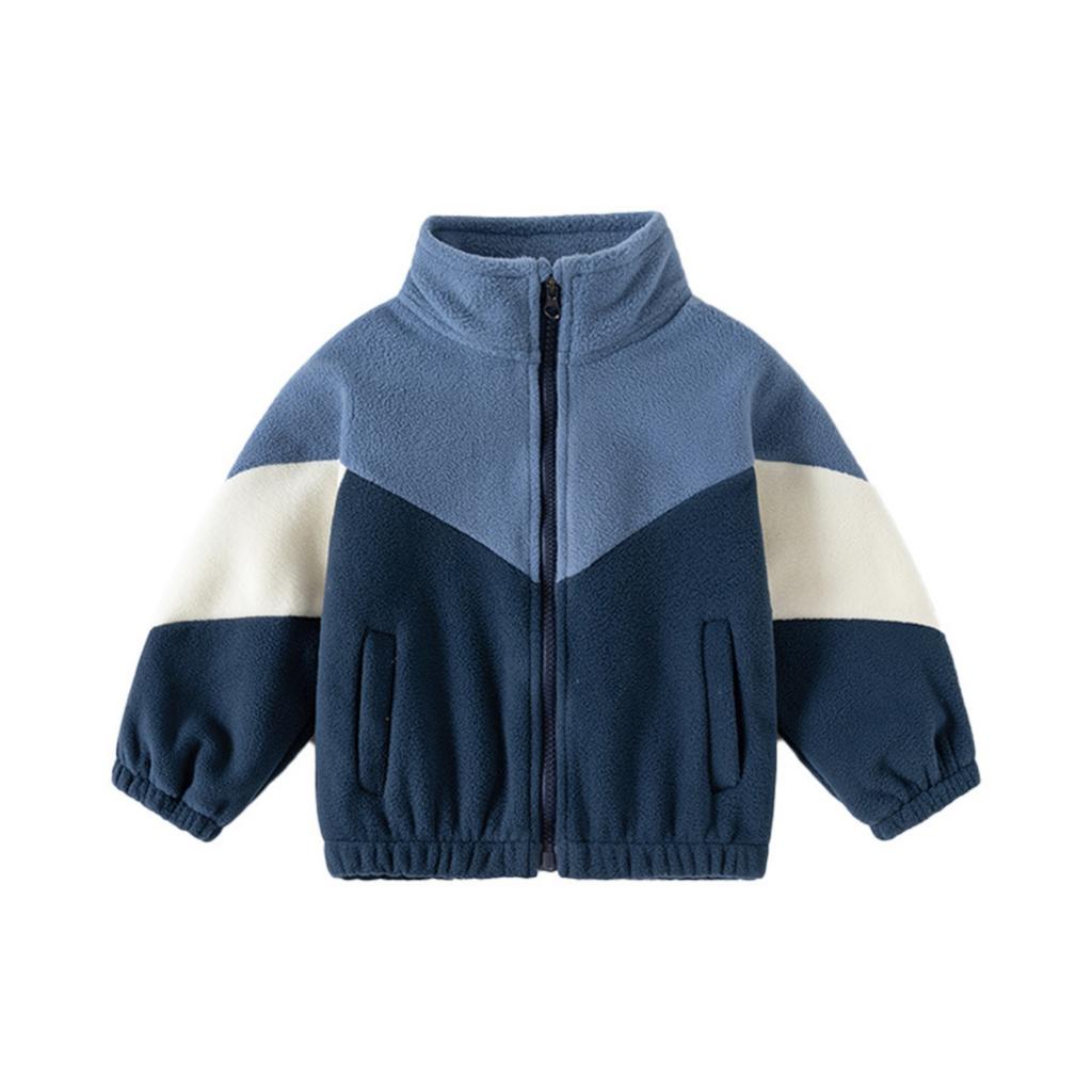 Двусторонняя куртка для мальчиков, Color Block, повседневная, теплая верхняя одежда на осень