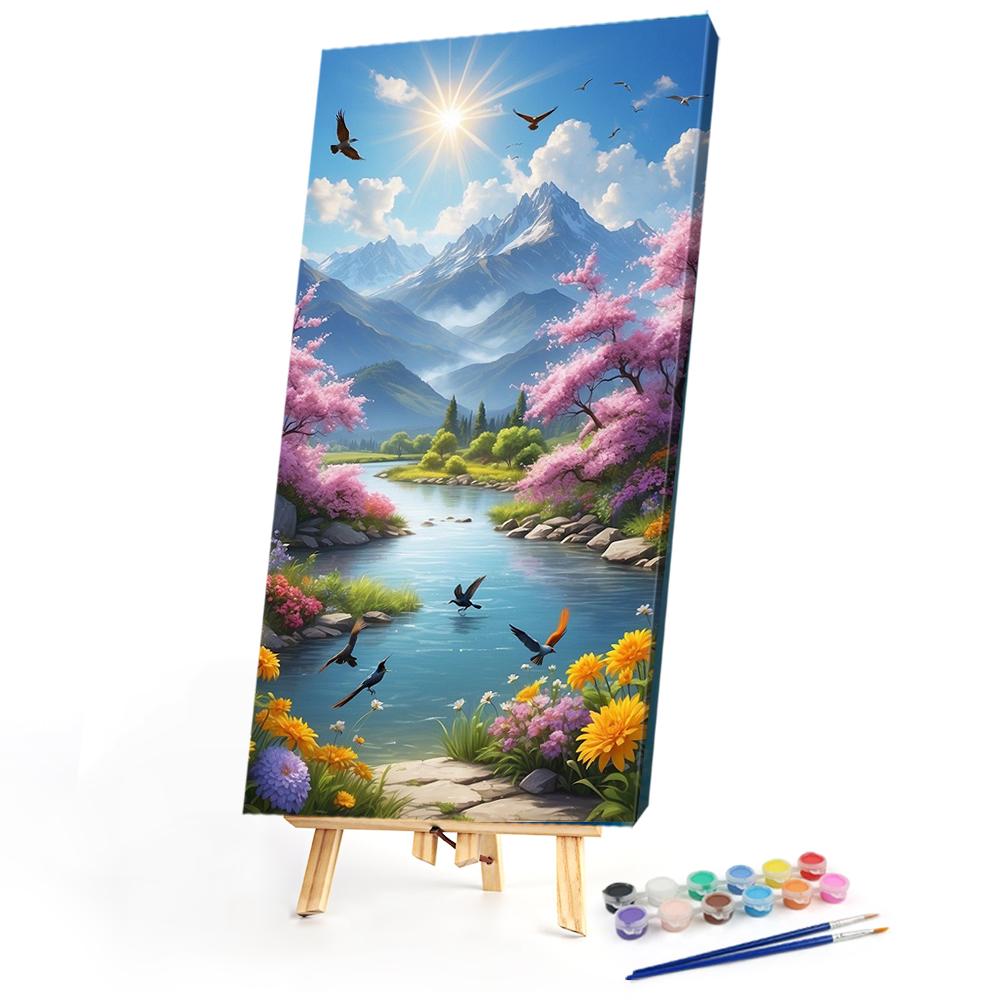 EY# Набор для рисования по номерам на холсте DIY Картина маслом Пейзаж Декор для дома