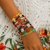 8 шт. Богемный красочный браслет с маленькими цветами, ручной работы, набор браслетов с шармами, женский