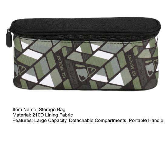 Сумка для хранения фонарей для кемпинга на открытом воздухе, большая вместимость, съемные отсеки, переносная ручка, многофункциональная