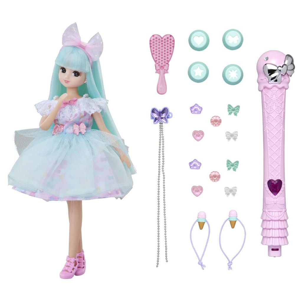 TAKARA TOMY Doll Kiratto Karachen Gelato Press Topping Jewel Extra Doll Pretend Play Toy Ages 3 and Meets Toy Safety ST Mark Certified Licca TAKARA