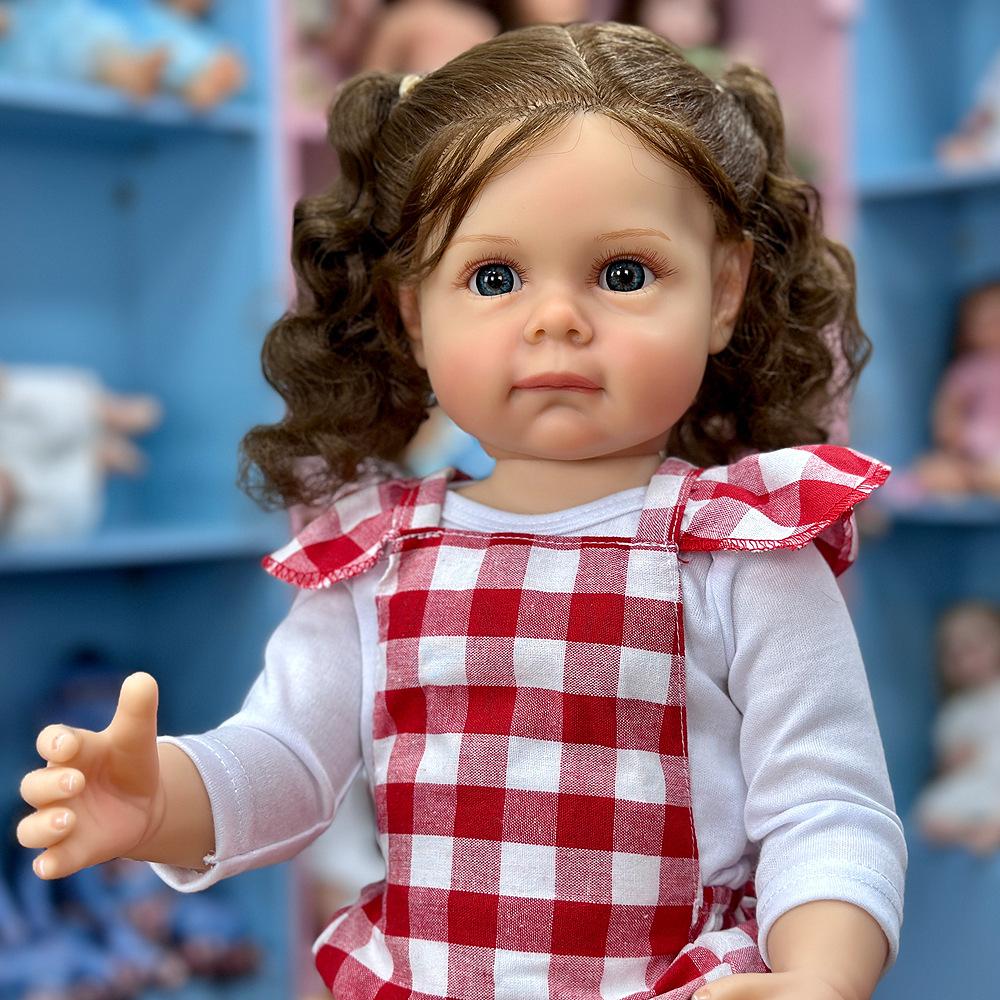 55 см моющаяся реалистичная мягкая ручная роспись имитация куклы реборн дети сопровождают игровую куклу