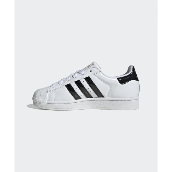 adidas Женские кроссовки Superstar 2 Cloud White Core Black Золотистый металлик JS4010