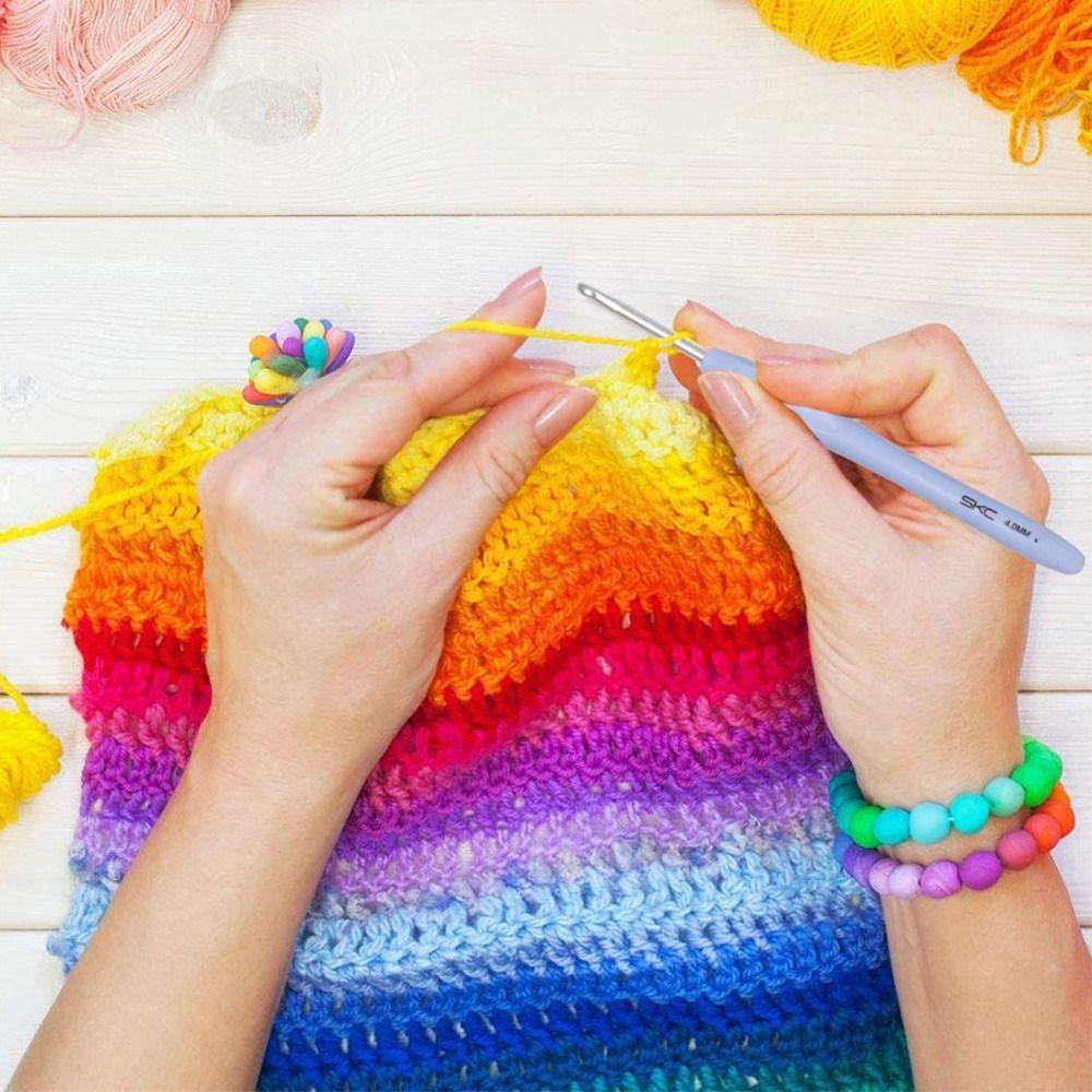 Мягкие ручки Спицы для вязания Алюминиевый инструмент для плетения Новые крючки для вязания Инструмент для ручного вязания