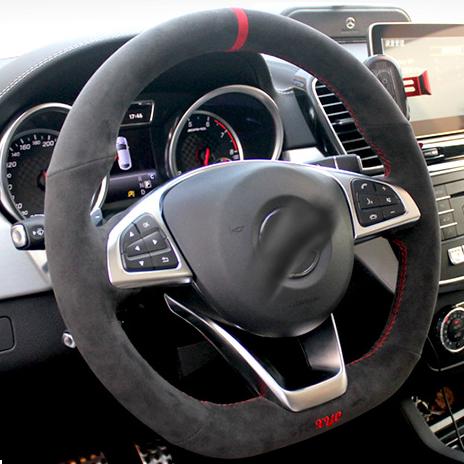 Индивидуальная накладка на руль из натуральной алькантары для Mercedes Benz W176 W246 W205 C117 R231 R172 AMG C43 Оплетка на руль