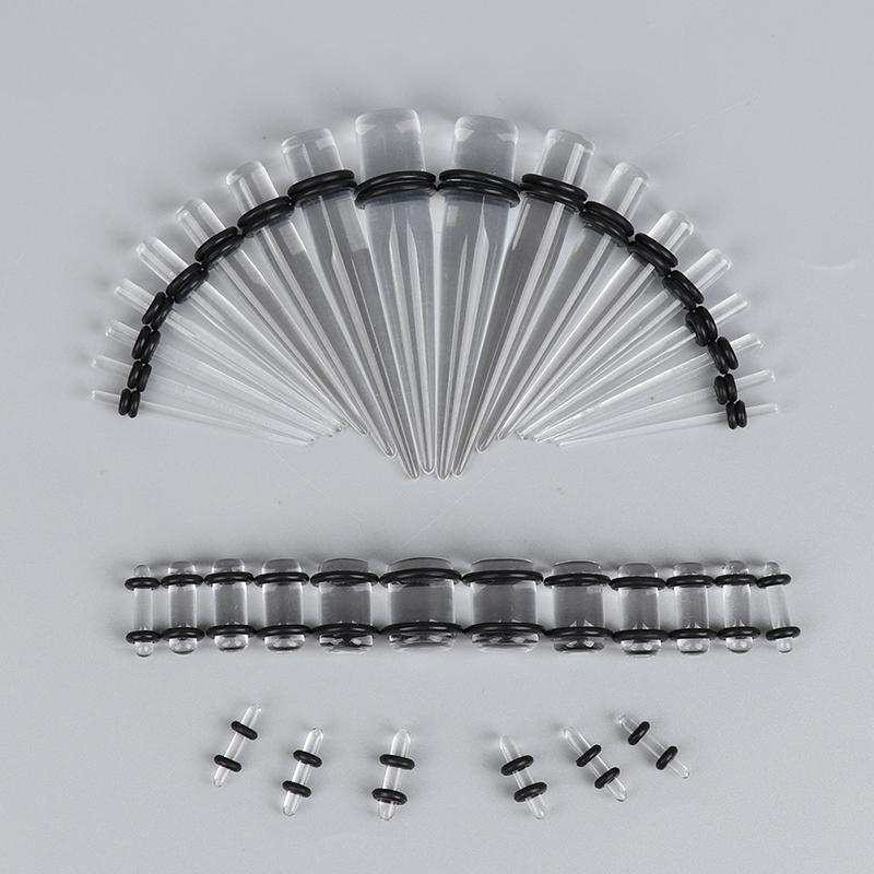 36Pcs Ear Gauge Taper And Plug Stretching Kit Ear Flesh Tunnel Expansion 14G-00G