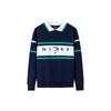 Letter Print Pullover Raglan Casual Versatile Long Sleeve Sweatshirt Kids Sweatshirt Indigo NY2412085GS-002