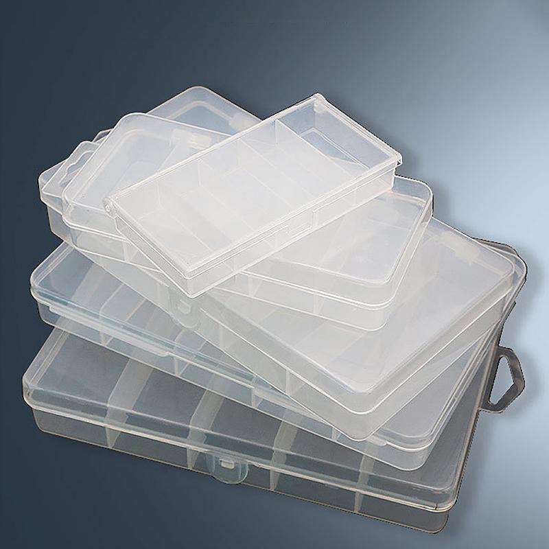 5 Compartment Clear Plastic Lure Storage Case for Fly Fishing Spoons Hooks Baits Tackle Box