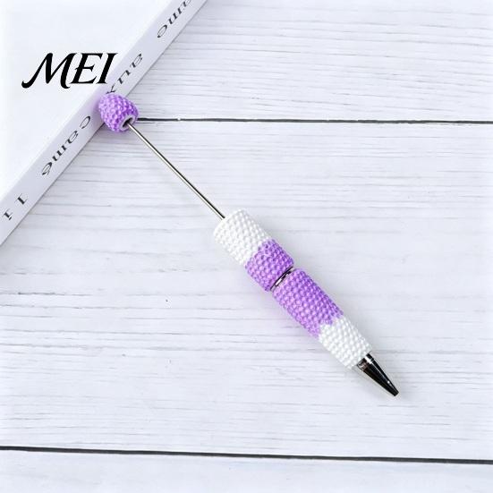 DIY Crafting Pens Beadable Pen, Colorful Fancy Beaded Ballpoint Smooth Flow Gift for Students, Party Favors, Creative Office Supplies