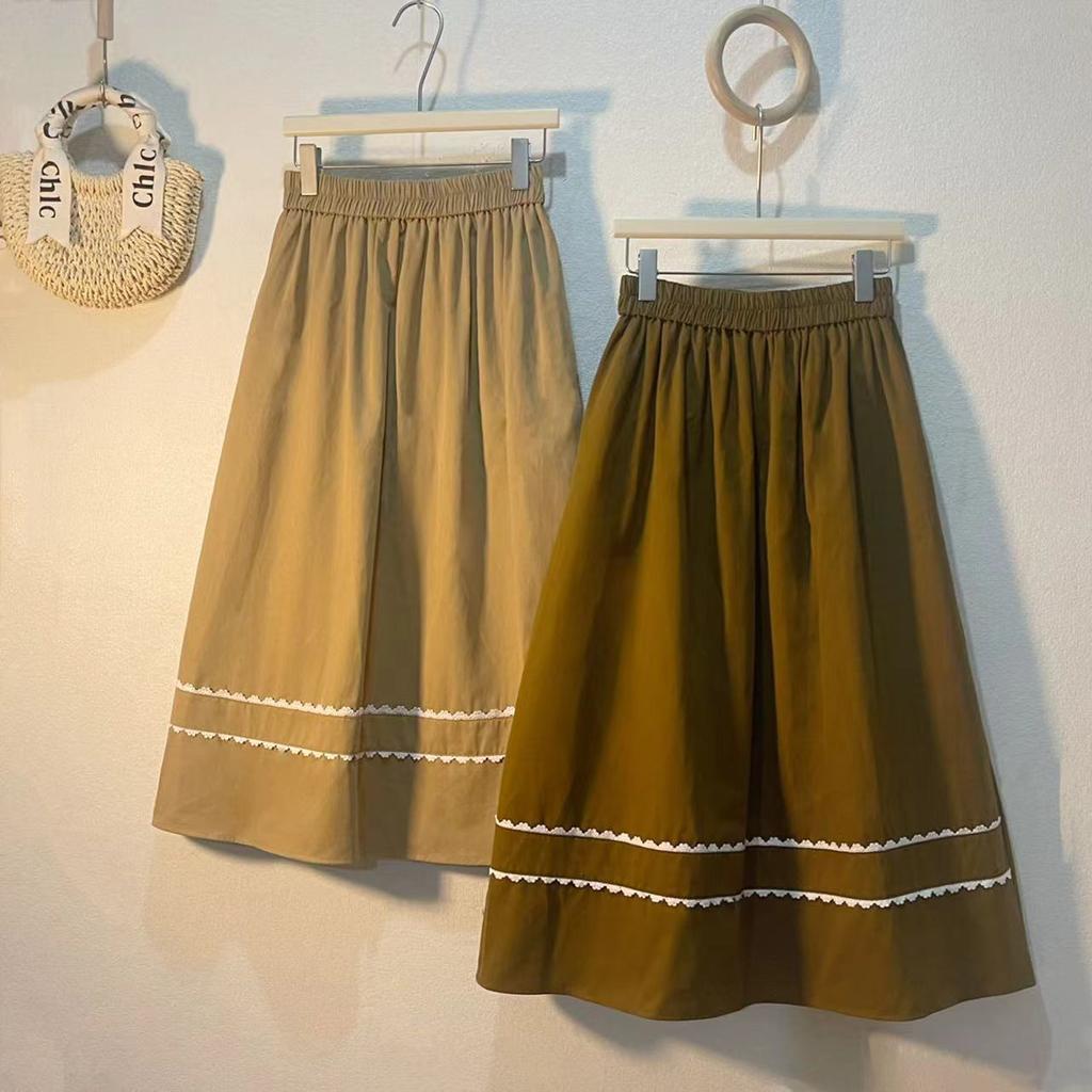 Женская универсальная однотонная юбка миди с вырезами, высокой талией, карманом и эластичной резинкой - трендовая уличная одежда