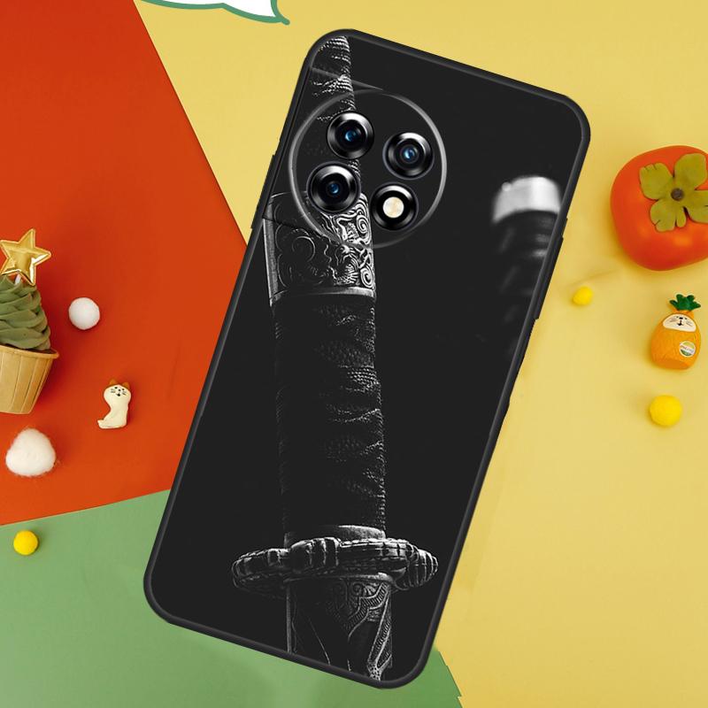 Японская самурайская катана Задняя крышка для OnePlus 13 15 13R 13T 12 12R 11 10 10T 8T Nord 5 CE 4 2 3 Lite N20 N30 Чехол
