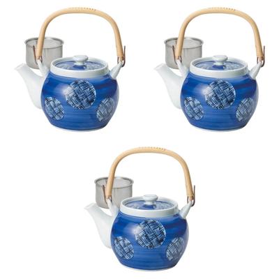 Набор из 3 чайников Marumon Kagome MS6 x 11 см 900 Чайники Arita ware Arita ware Setomonohonpo [13,5 куб.см]