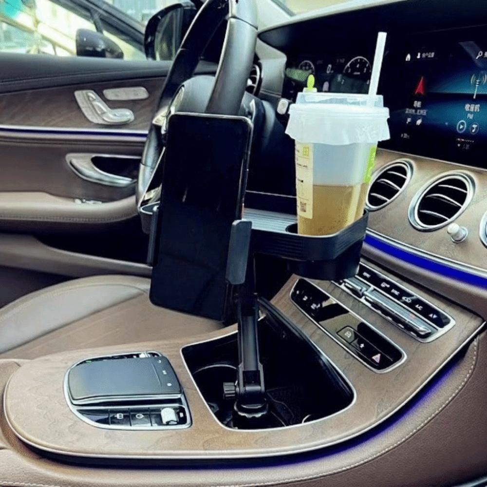 Portable Car Organizer Tray Attachable Storage Rack Car Accessories Car Cup Holder Tray Eating