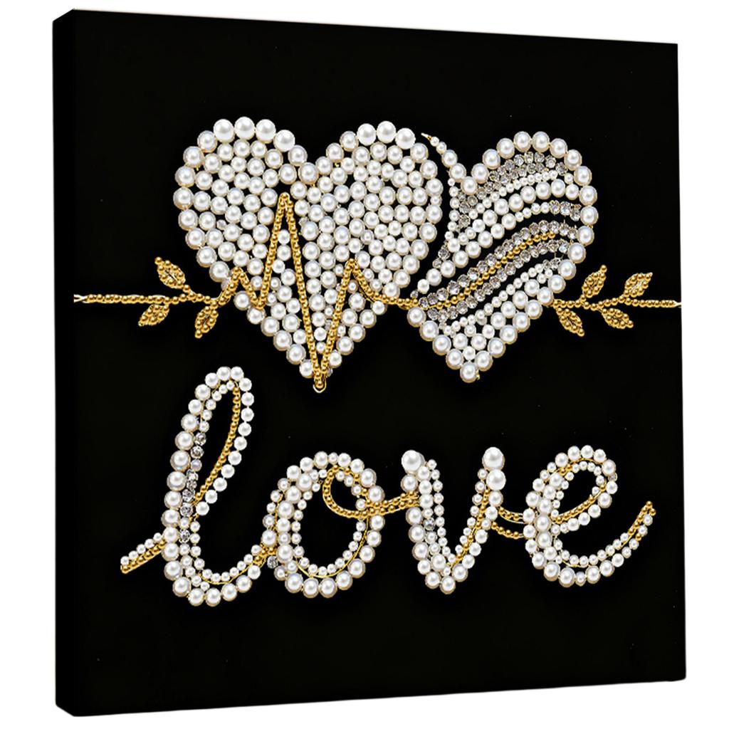 DIY Pearl Diamond Painting Gem Art for Home Wall Decor Diamond Dots Paintings Picture Arts Craft 25x25cm With Frame