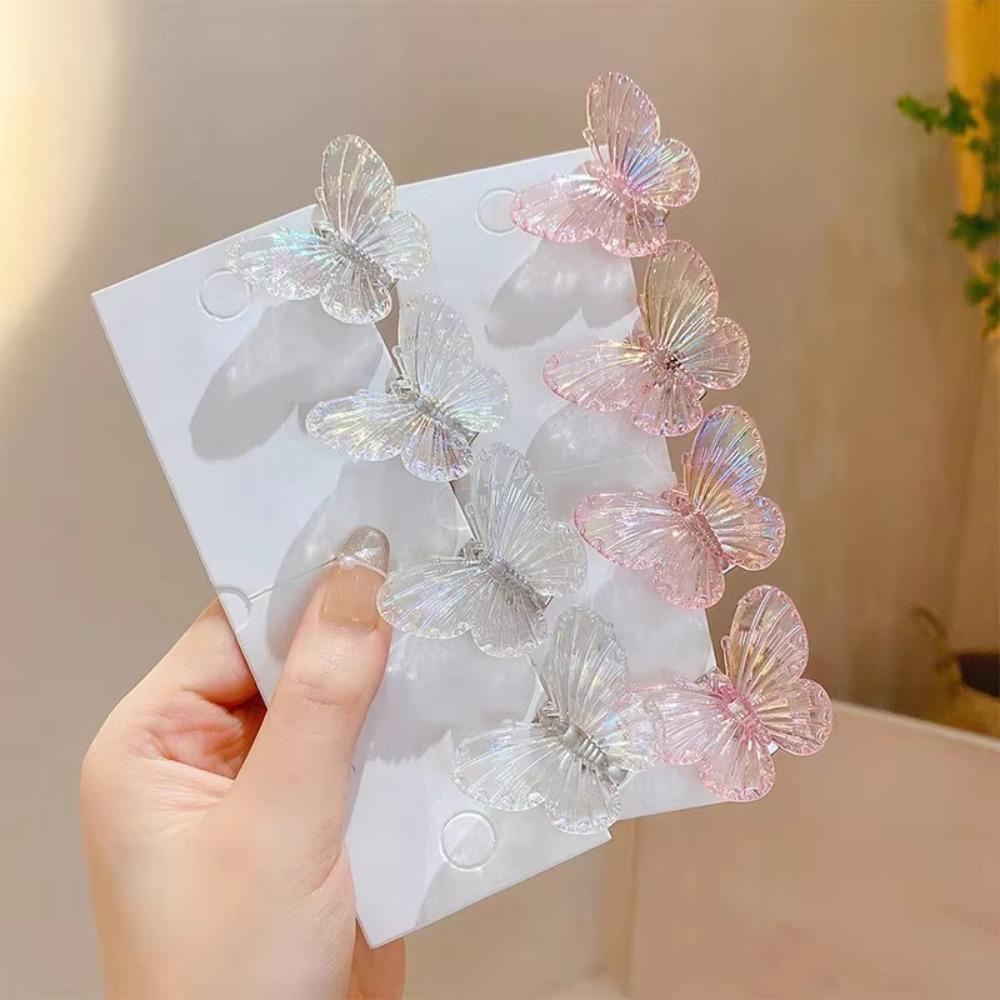 Мини-заколки для челки в виде утконоса-бабочки, заколки для волос в виде бабочки-русалки, подарки, заколка для волос для милой девочки