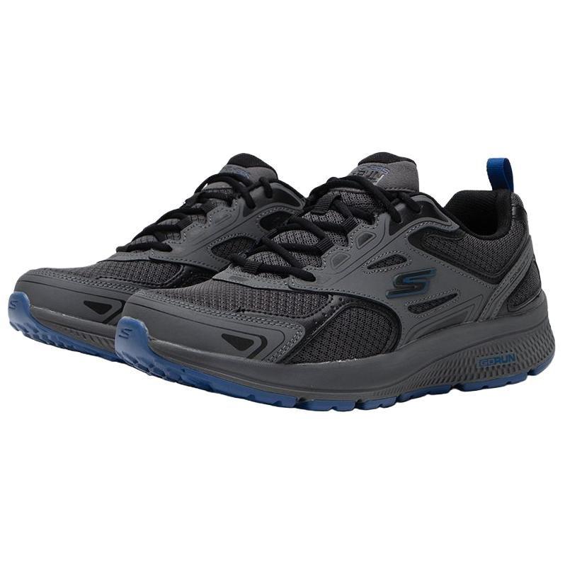 Skechers Go Run Стабильные низкие беговые кроссовки Мужские Серый Синий 220034-CCBL