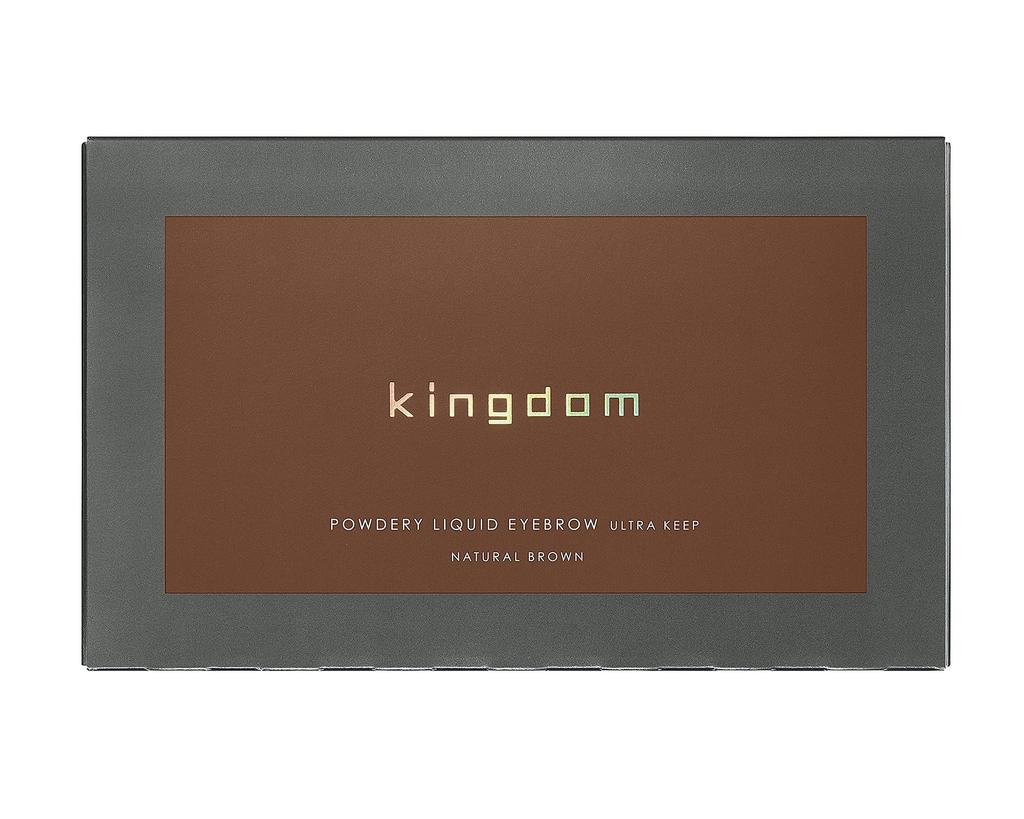 KINGDOM Получите пушистые брови с помощью всего лишь водостойкого средства, которое легко смывается даже при потоотделении. Экономит Kingdom Powdery Liquid Eyebrow Ultra Keep. Хорошо наносите средство на брови.