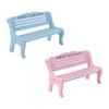 2Pcs Background Props Doll Chairs Wooden Mini Stool Garden Ornaments Small Bench  DIY House