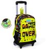 Школьный рюкзак с тремя отделениями Coral High Kids, черный неоновый желтый Game Over с рисунком 23928