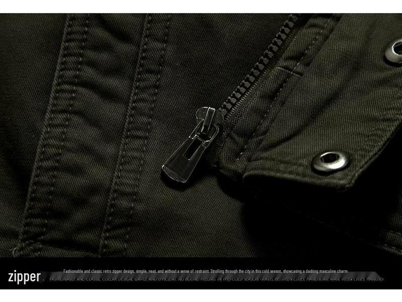 Мужская хлопковая куртка в военном стиле 2023 года для весны и осени