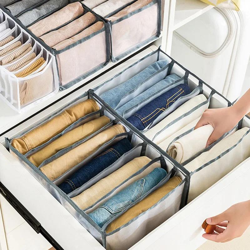 New Jeans Organization Storage Box Closet Organizer Clothing Organization System Drawer Organizers Cabinet Pants Storage Organiz