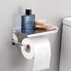 304 Stainless Steel Toilet Paper Holder with Phone Shelf Bathroom Tissue Holder Toilet Paper Roll Holder Paper Holders Banheiro