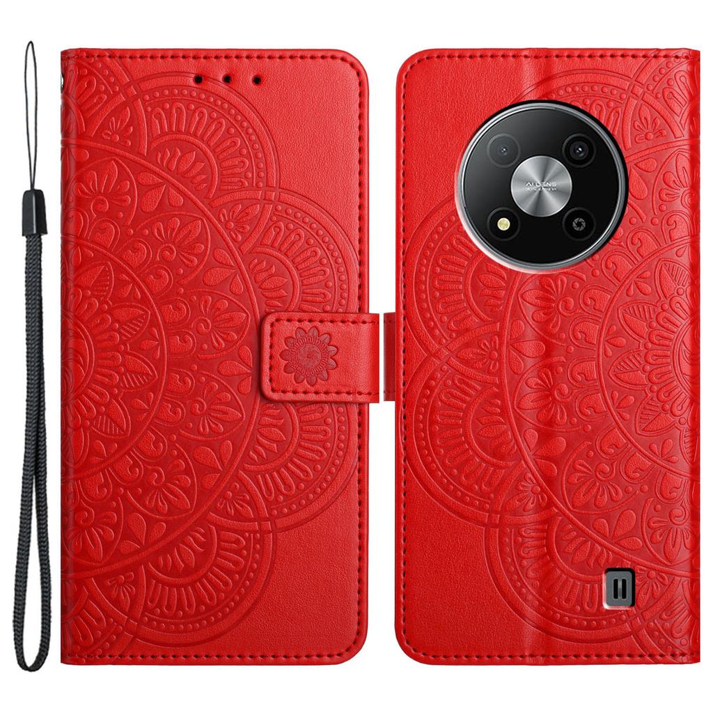 Для ZTE Blade A73 5G кожаный чехол Mandala Flower Wallet Flip Cover