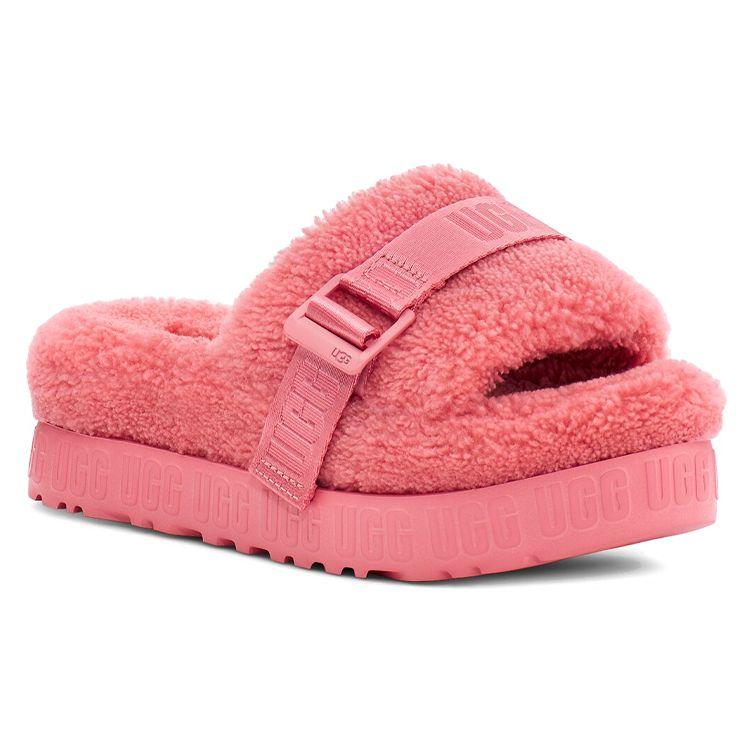 UGG Fluffita Sheepskin Integrated Comfortful Thick Sole Fashion Sandals Women Sandals Pink 1113475-PBSM